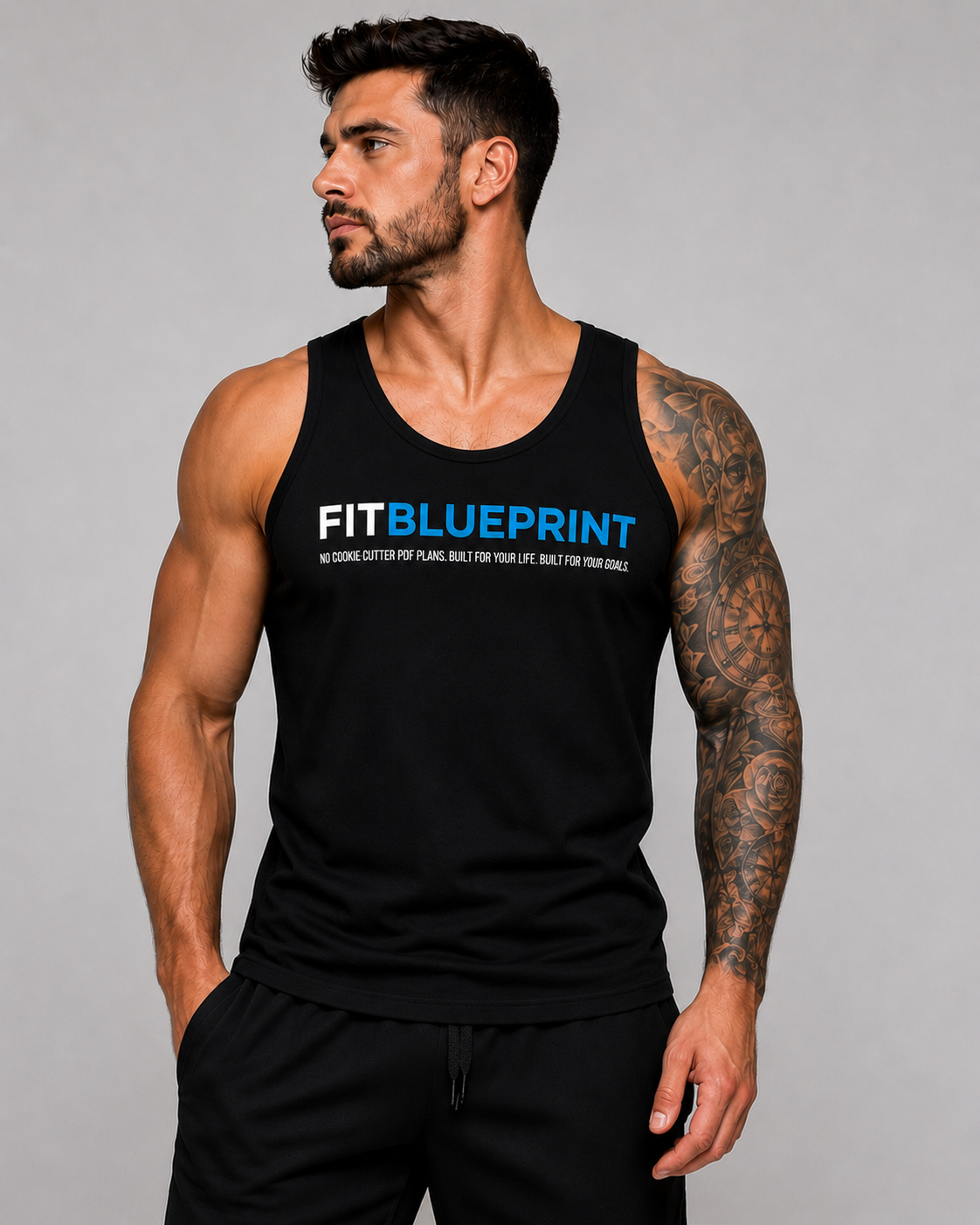 FitBlueprint Men’s Performance Tank- Black or Grey