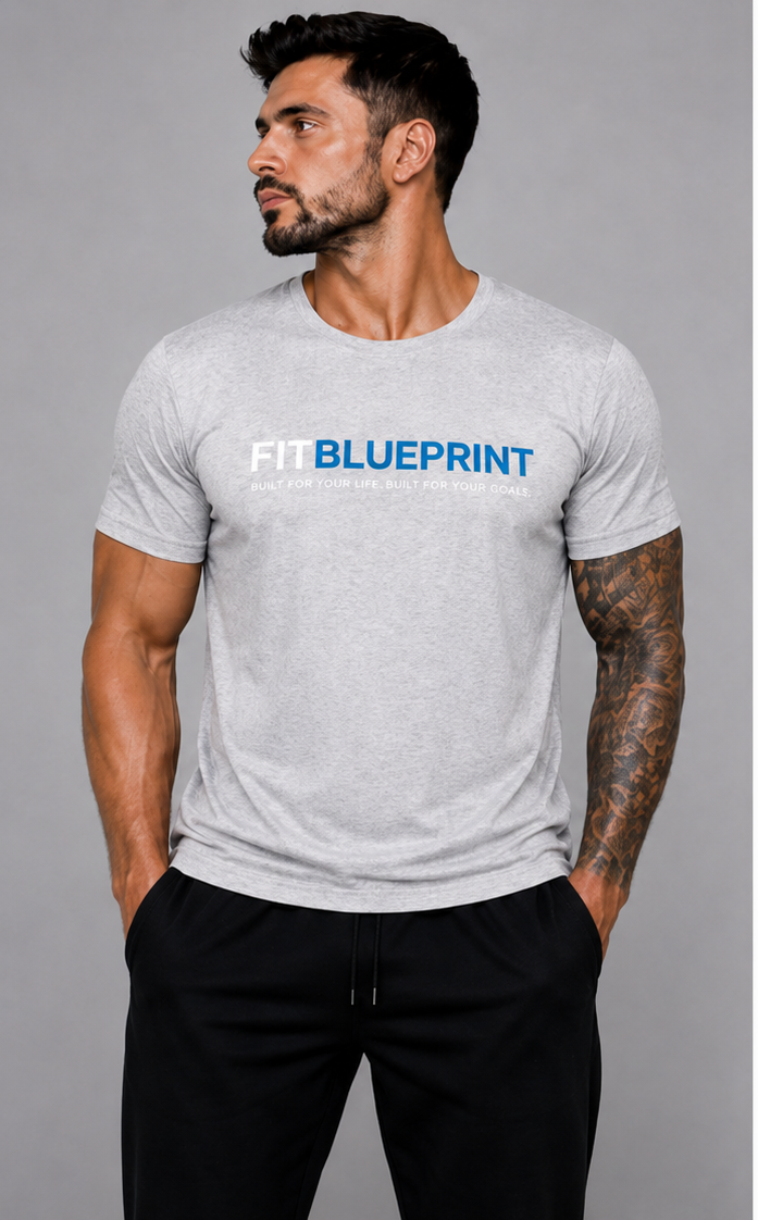 FitBlueprint Men’s Performance Lifestyle Tee- Black or Grey