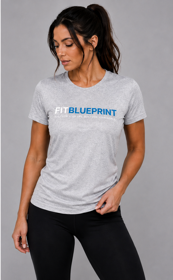 FitBlueprint Women’s Performance Lifestyle Tee- Black or Grey